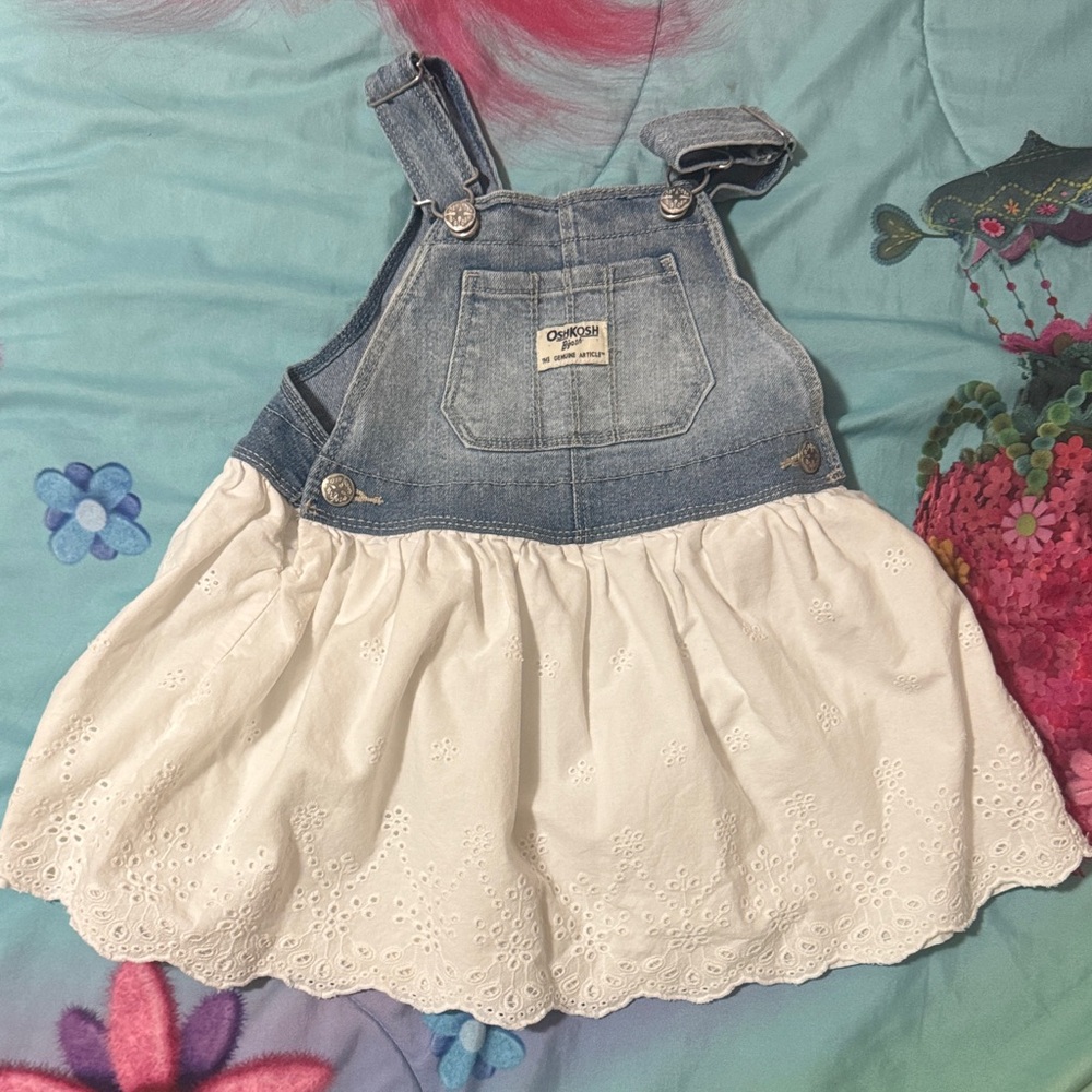 OshKosh B'gosh Blue Denim and White Dress